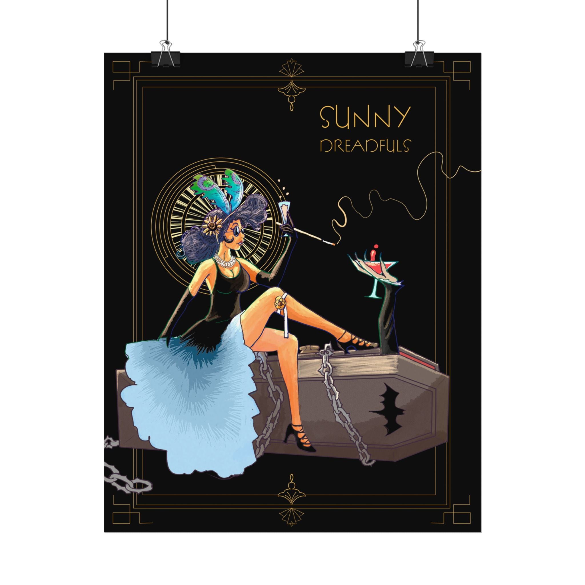 Sunny Dreadfuls Art Deco Poster